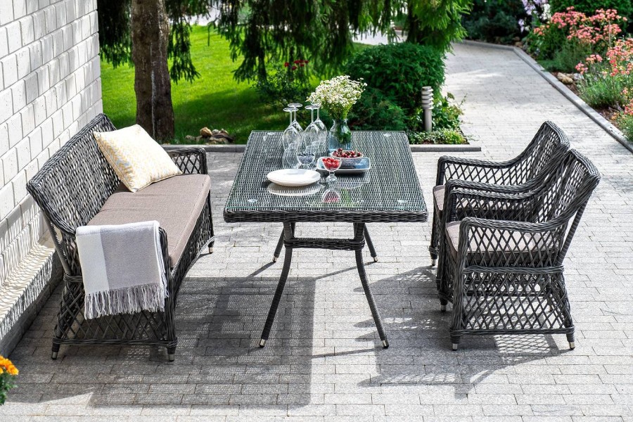 Обеденная группа Катания на 4 персоны, графит 4sis