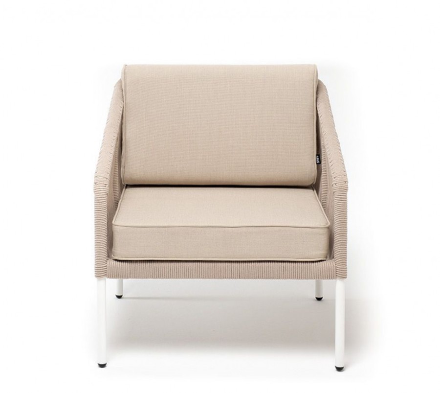 Кресло плетеное из роупа Канны бежевое 4sis