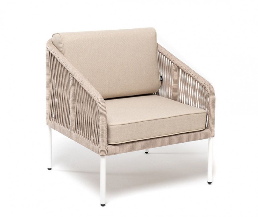 Кресло плетеное из роупа Канны бежевое 4sis