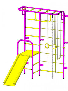 Детский спортивный комплекс С107 пурпурно/жёлтый Пионер Детский спортивный комплекс С107 пурпурно/жёлтый Пионер