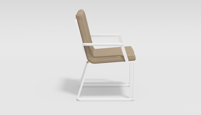 Стул Voglie armrest бежевый с подлокотниками Gardenini