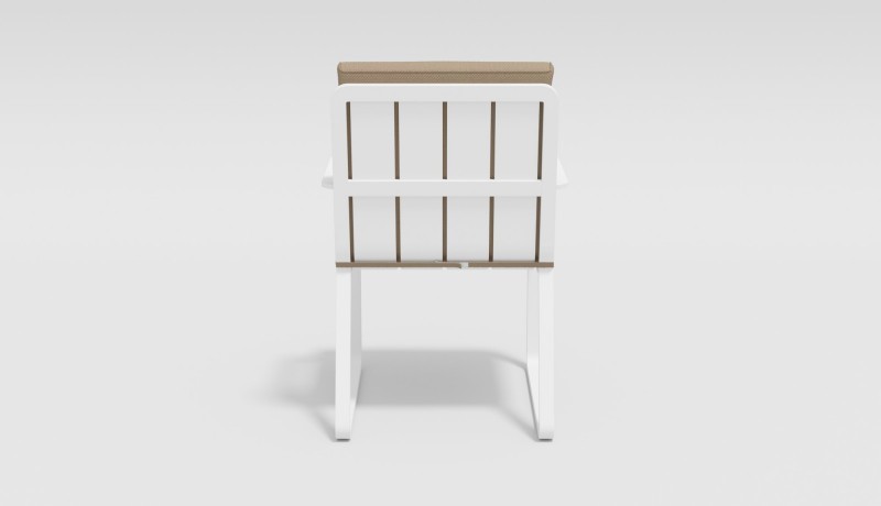 Стул Voglie armrest бежевый с подлокотниками Gardenini