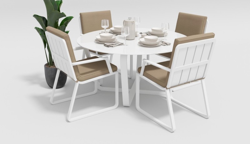 Стул Voglie armrest бежевый с подлокотниками Gardenini