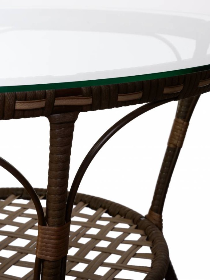 Стол Java Ява из искусственного ротанга, орех Garden story