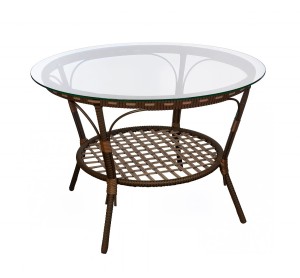 Стол Java Ява из искусственного ротанга, орех Garden story