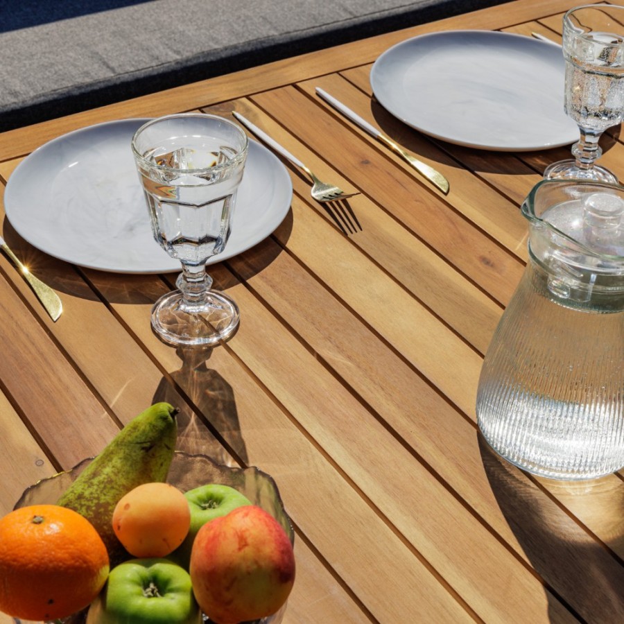 Обеденный комплект BROOKLYN с угловым диваном из акации Royal Family