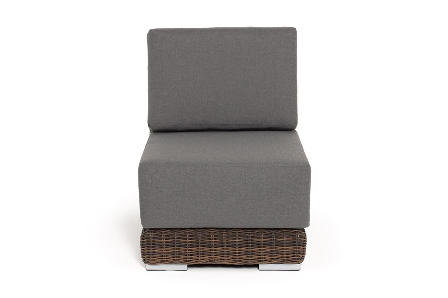 Диванный модуль прямой с подушками Капри, коричневый 4sis 