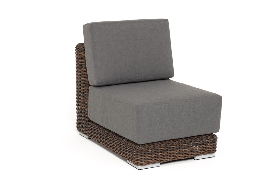 Диванный модуль прямой с подушками Капри, коричневый 4sis 