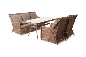 Обеденная группа Гляссе коричневая 4sis