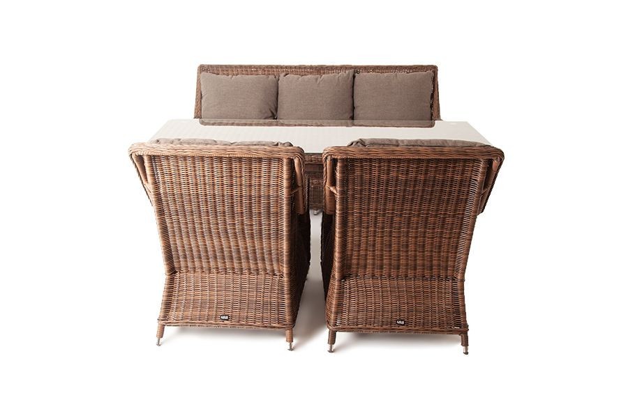 Обеденная группа Гляссе коричневая 4sis