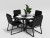 Обеденная группа Primavera серо-черная Gardenini