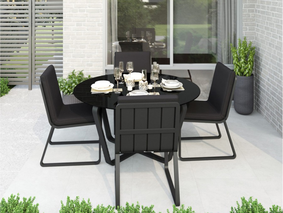 Обеденная группа Primavera серо-черная Gardenini