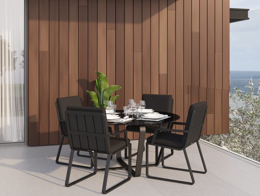 Обеденная группа Primavera серо-черная Gardenini