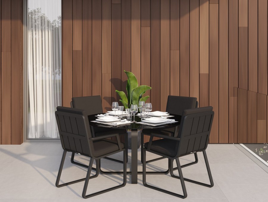 Обеденная группа Primavera серо-черная Gardenini