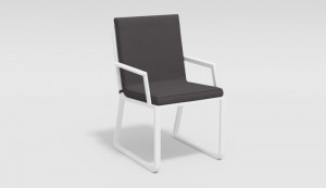 Стул Voglie armrest белый антрацит с подлокотниками Gardenini Стул Voglie armrest белый антрацит с подлокотниками Gardenini