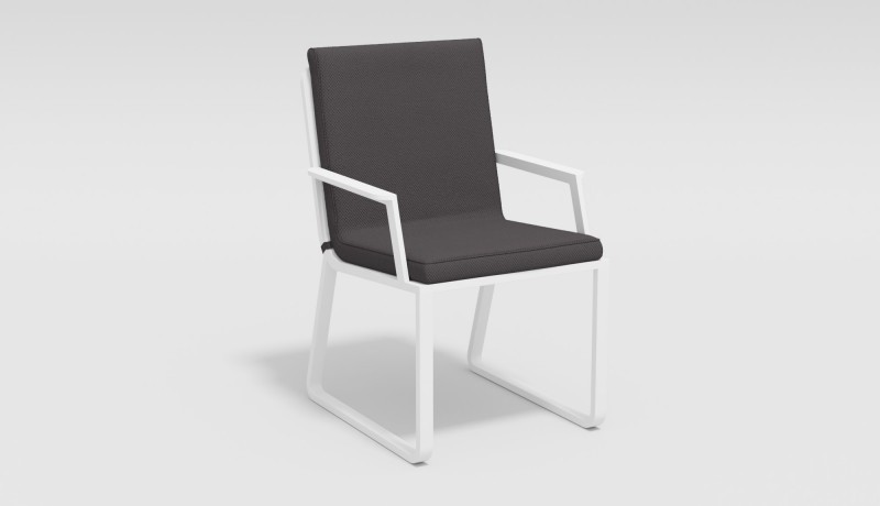 Стул Voglie armrest белый антрацит с подлокотниками Gardenini