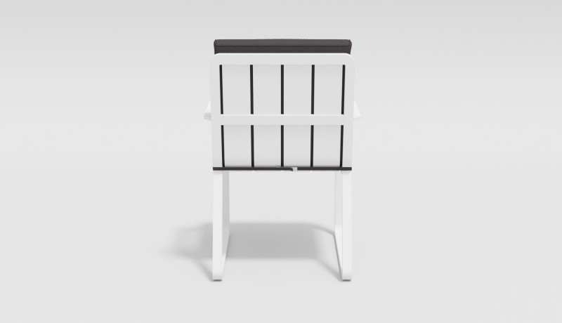 Стул Voglie armrest белый антрацит с подлокотниками Gardenini