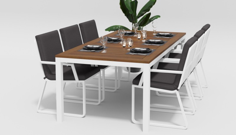 Стул Voglie armrest белый антрацит с подлокотниками Gardenini