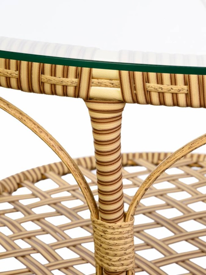 Стол Java (Ява) из искусственного ротанга, слоновая кость Garden story