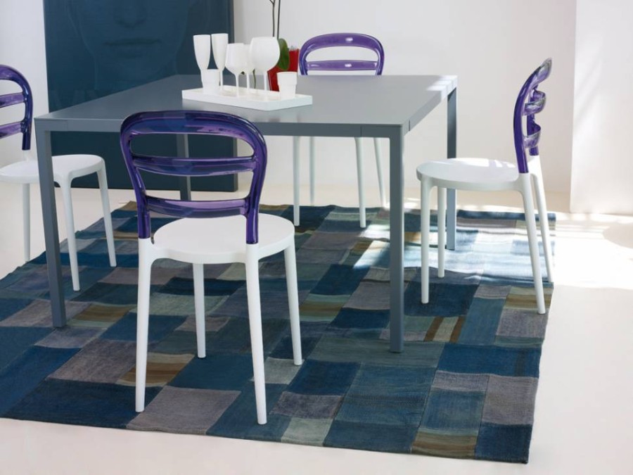 Стул пластиковый Miss Bibi белый/фиолетовый Garden