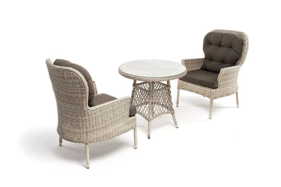 Кофейный комплект Алиса из искусственного ротанга, бежевый 4sis