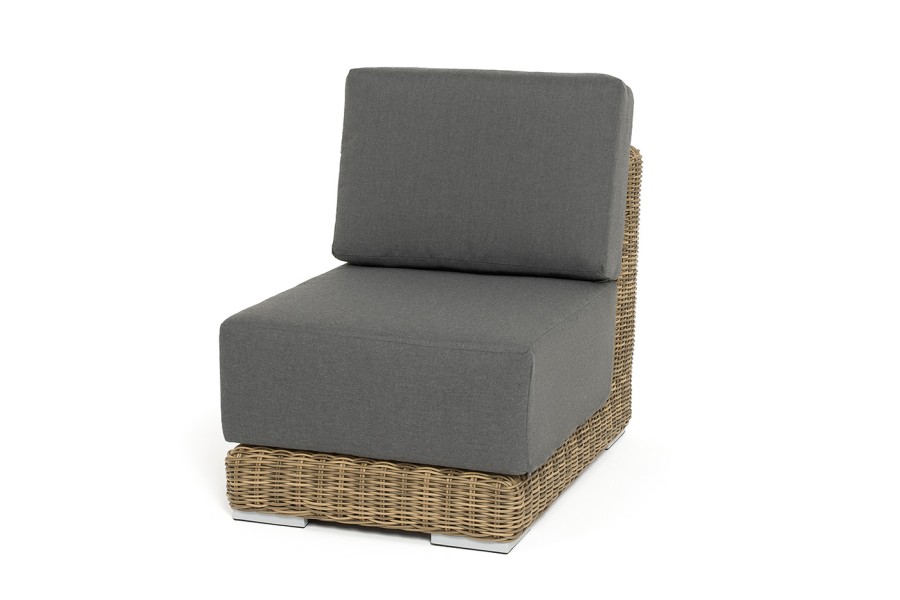 Диванный модуль прямой с подушками Капри, соломенный 4sis 