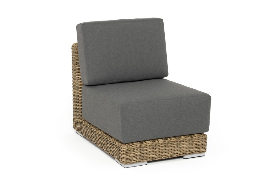 Диванный модуль прямой с подушками Капри, соломенный 4sis 