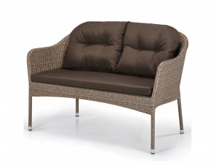 Плетеный диван из искусственного ротанга S54B-W56 Light brown Афина
