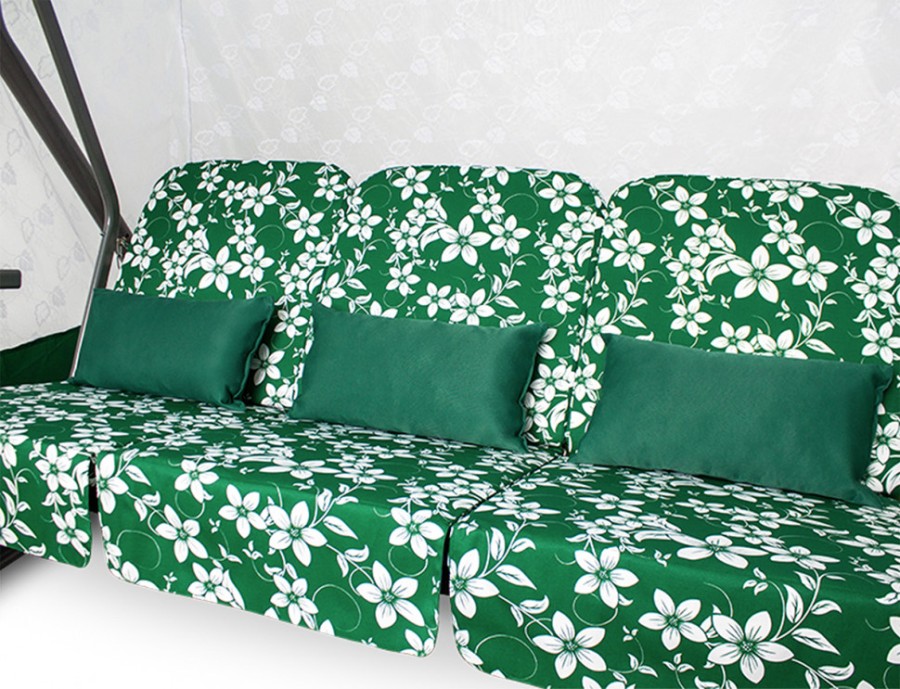 Садовые качели Элегант Премиум со столиком Зеленый Garden