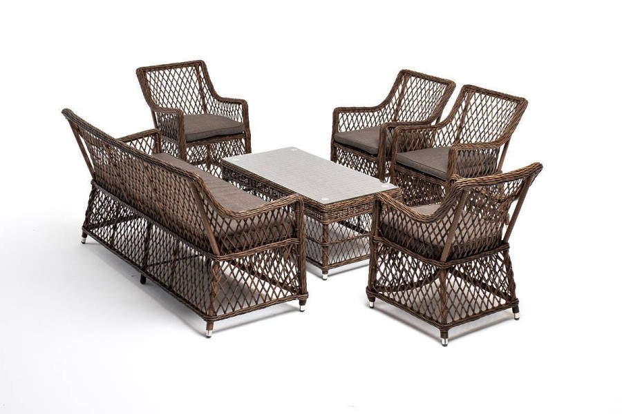 Лаунж-зона Асти на 6 персон, коричневый 4sis