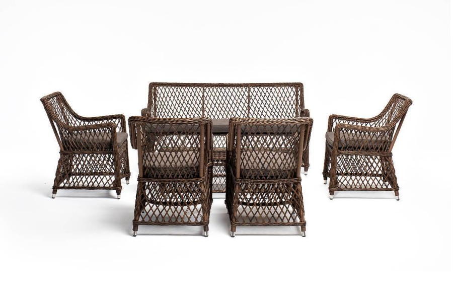 Лаунж-зона Асти на 6 персон, коричневый 4sis