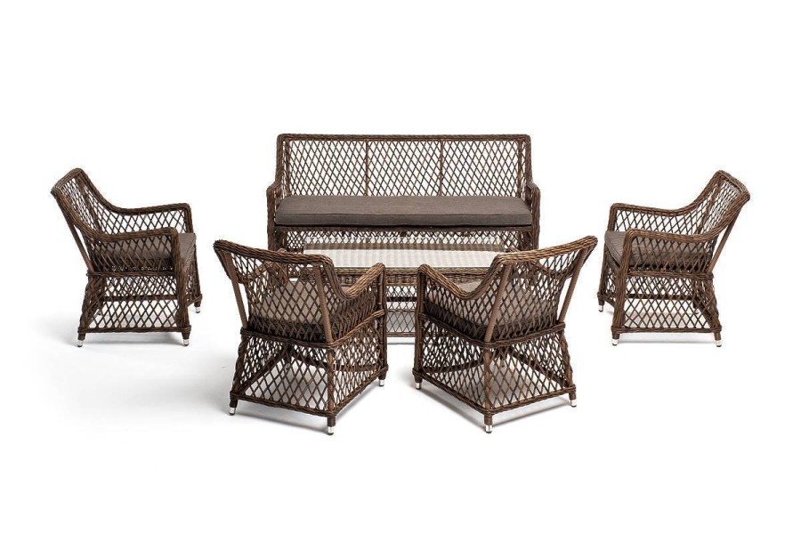 Лаунж-зона Асти на 6 персон, коричневый 4sis