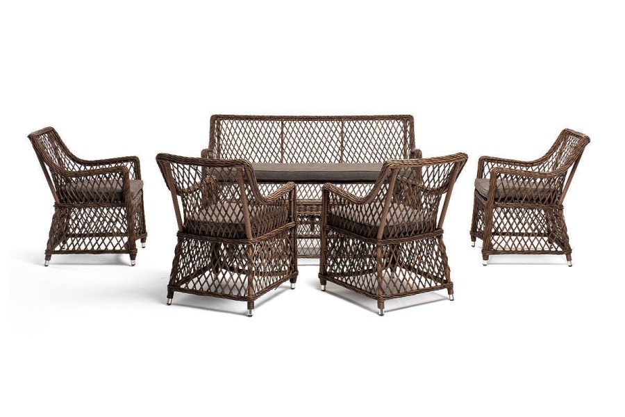 Лаунж-зона Асти на 6 персон, коричневый 4sis