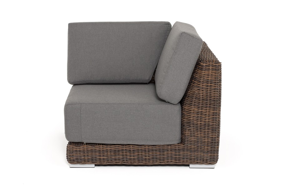 Угловой модуль с подушками Капри, коричневый 4sis 