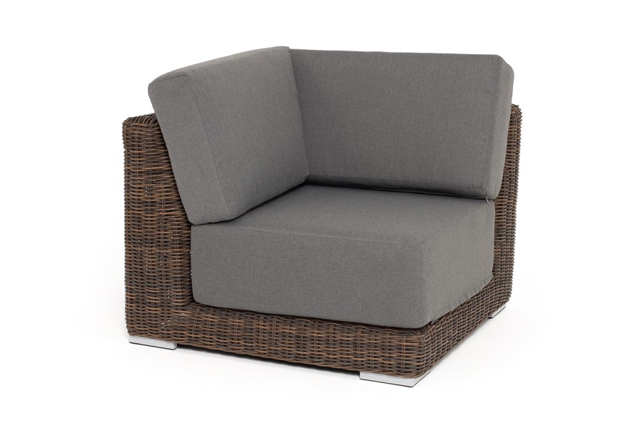 Угловой модуль с подушками Капри, коричневый 4sis 