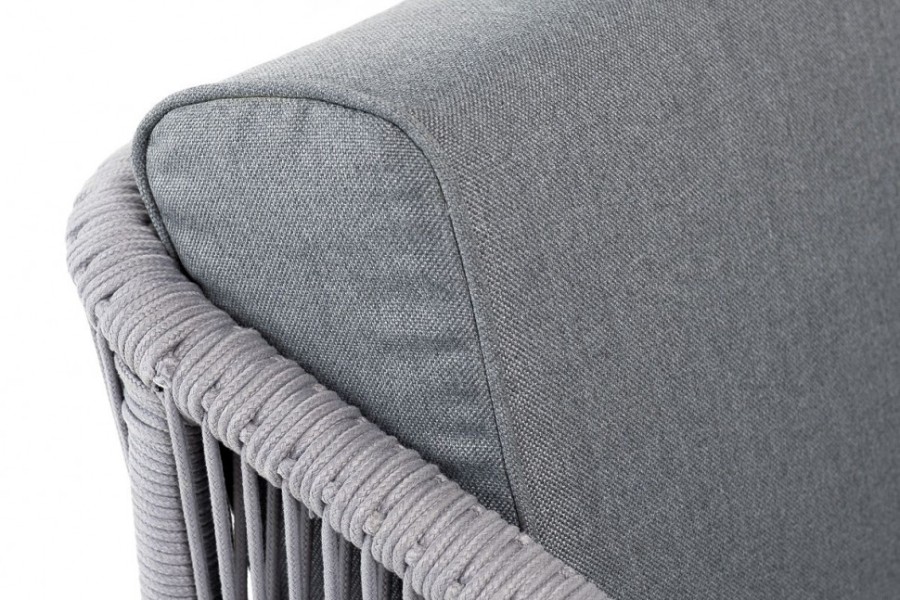 Кресло плетеное из роупа Канны серое 4sis