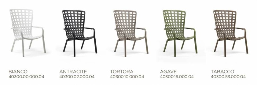 Лаунж-кресло пластиковое регулируемое Folio агава Nardi