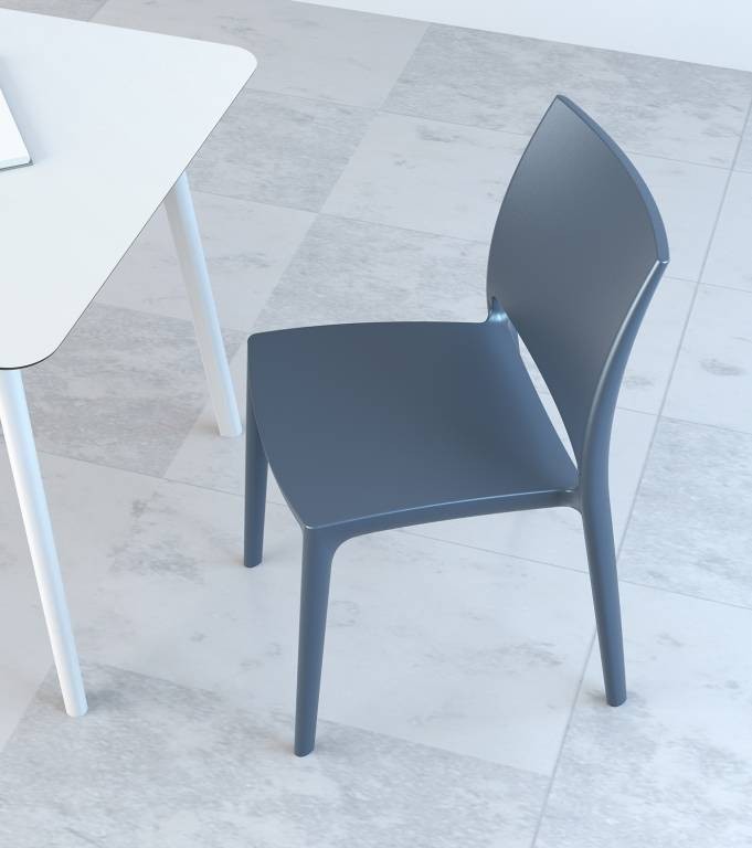 Стул пластиковый Maya темно-серый Garden