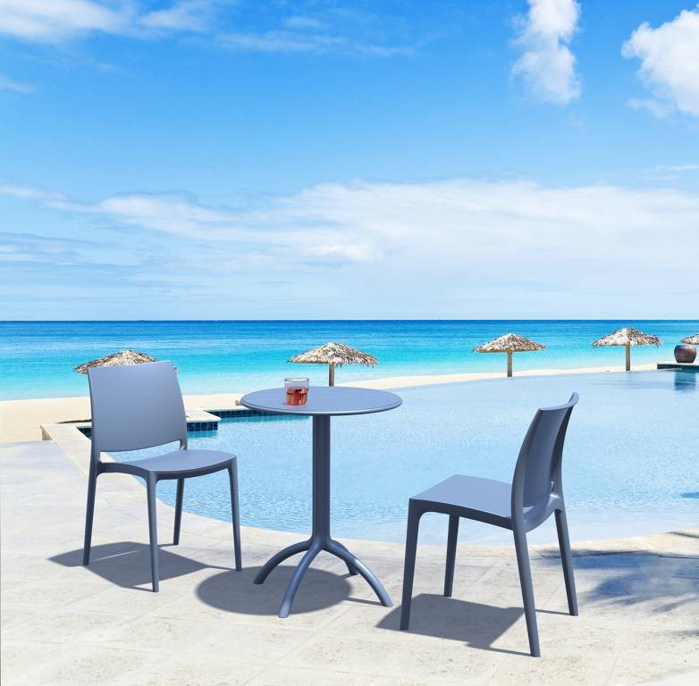 Стул пластиковый Maya темно-серый Garden