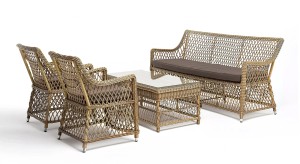 Лаунж-зона Асти на 4 персоны, соломенный 4sis