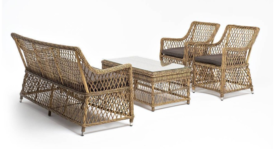 Лаунж-зона Асти на 4 персоны, соломенный 4sis