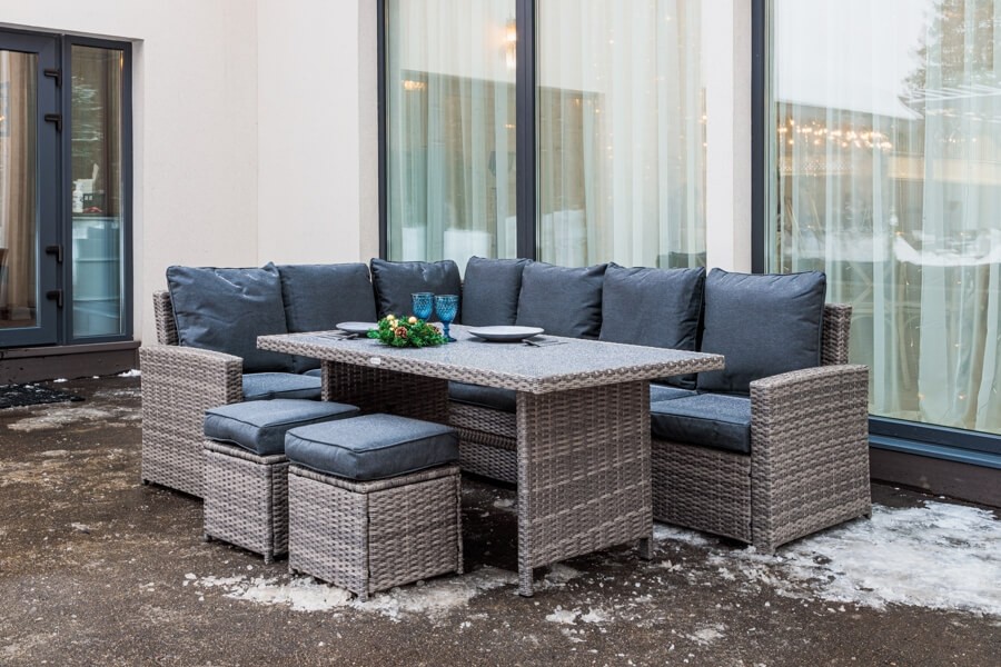 Kомплект мебели из искусственного ротанга Zorro серый Royal Family