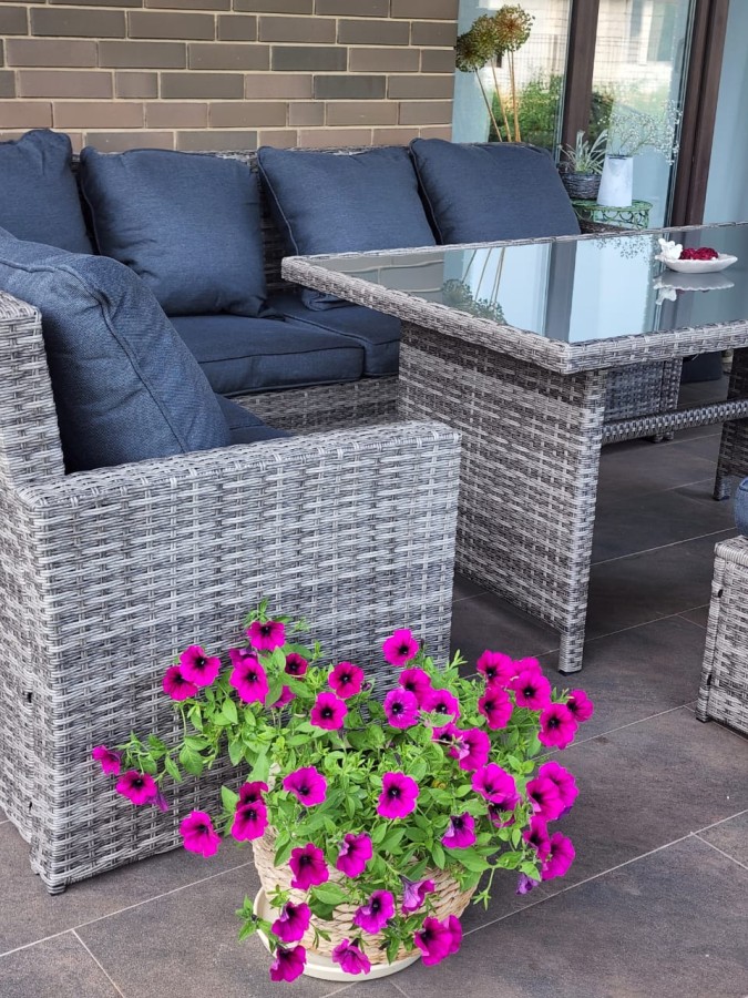 Kомплект мебели из искусственного ротанга Zorro серый Royal Family