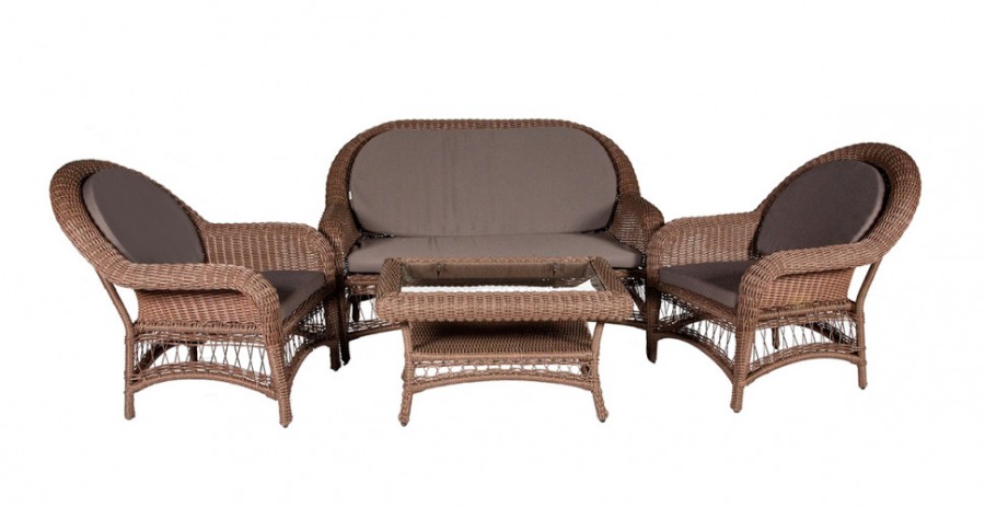 Софа 3-х местная CHELSEA коричневая Aiko