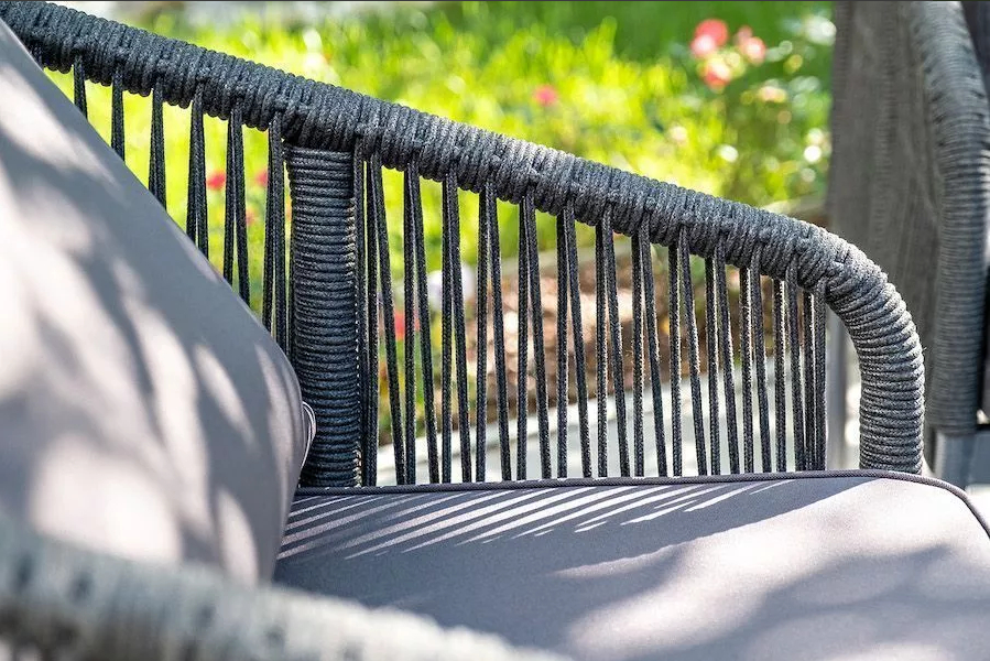 Кресло плетеное из роупа Канны темно-серое 4sis