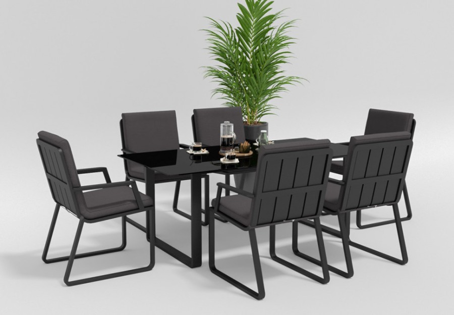 Обеденная группа Voglie 180 антрацит Gardenini