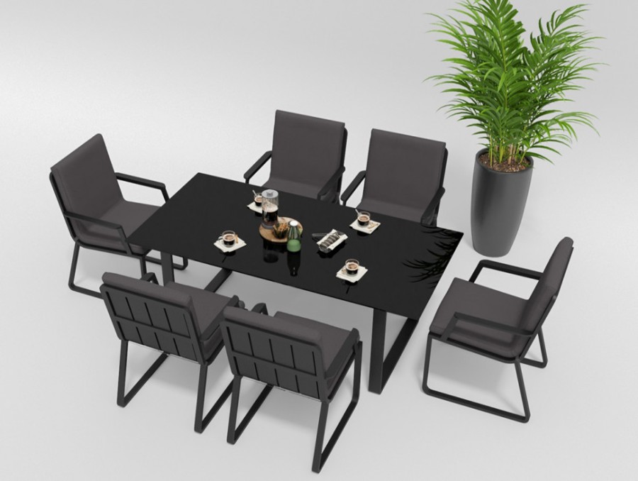 Обеденная группа Voglie 180 антрацит Gardenini