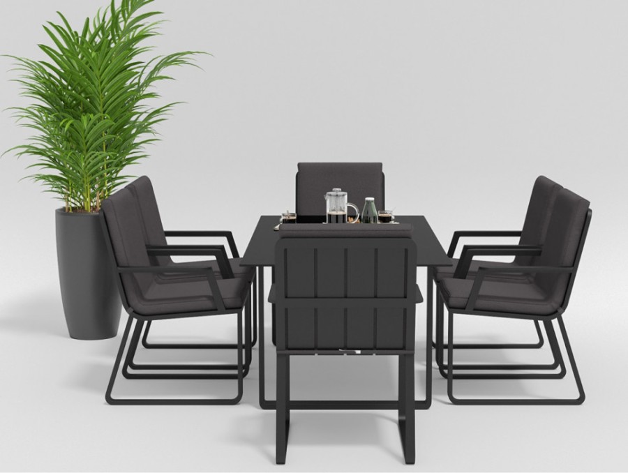 Обеденная группа Voglie 180 антрацит Gardenini