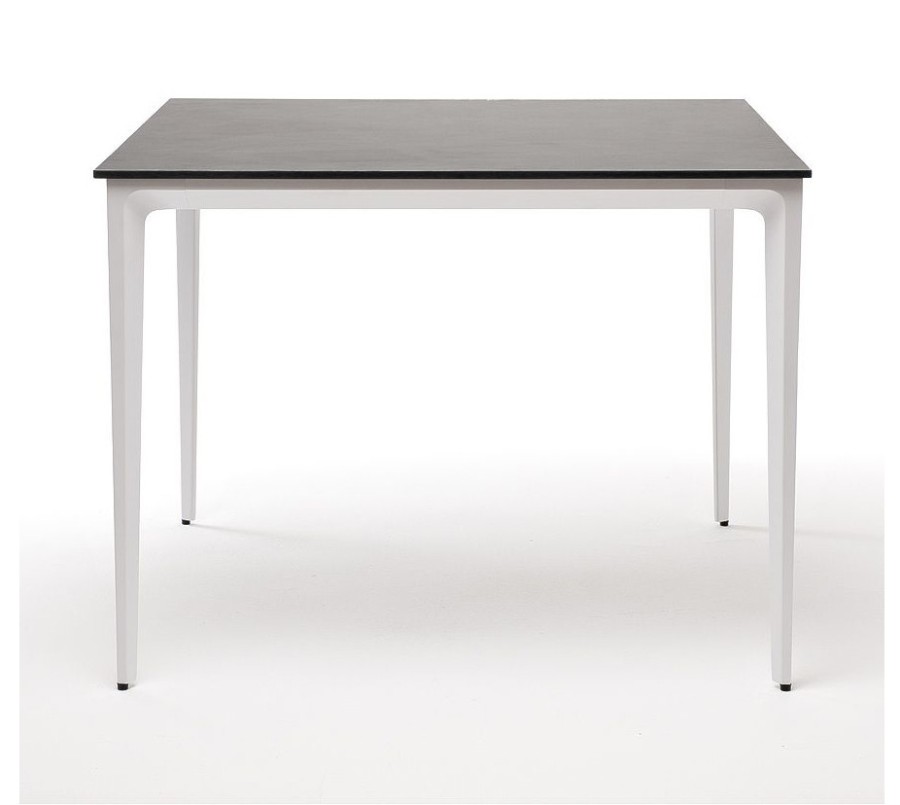 Обеденный стол Малага из HPL 90 серый гранит 4sis