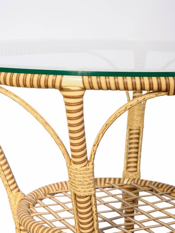 Стол Bali (Бали) из искусственного ротанга, слоновая кость Garden story
